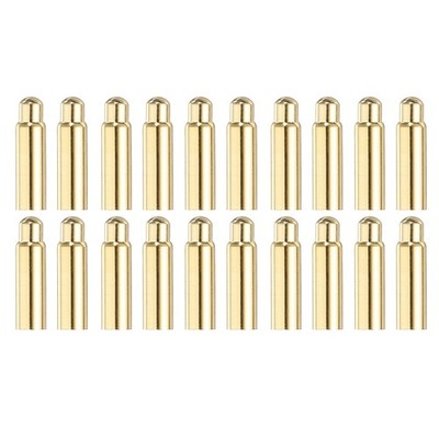 20 Pcs 9mm Spring Test Probe Pin, Gold Plated Spring Loaded Thimble Pins