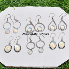 Nuovo Arrivo Opalite Gemma Argento Sterling 925 Placcato Design Orecchino Gioielli
