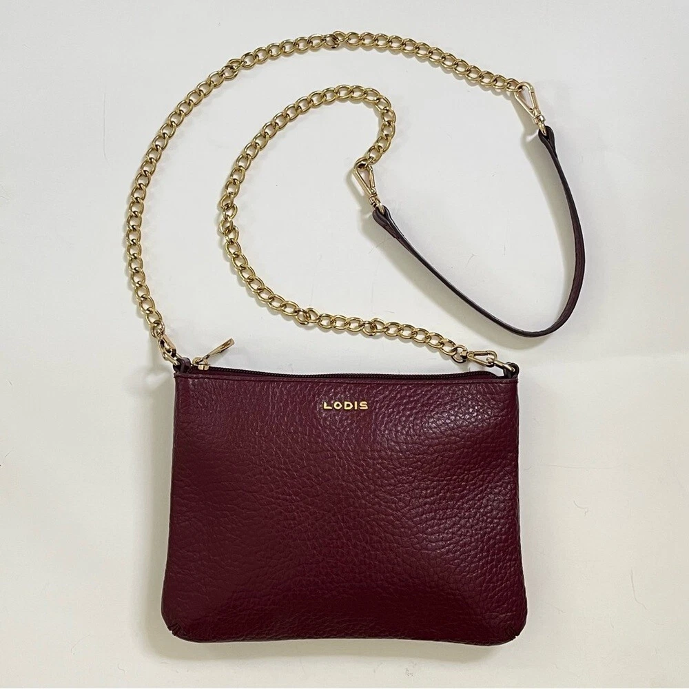LODIS Emily Crossbody Purse 5 in 1 Convertible Bag Italian Leather