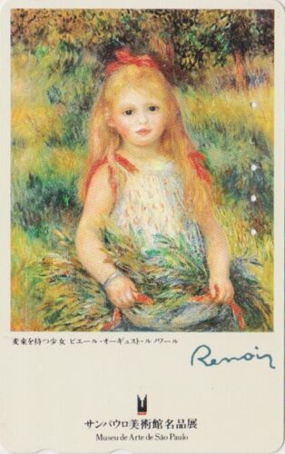 Télécarte JAPON - ART PEINTURE - RENOIR - Fillette - PAINTING JAPAN phonecard - Photo 1/1