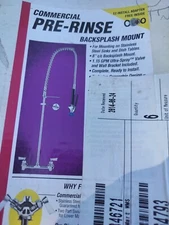 Commercial Pre-Rinse Backsplash mount