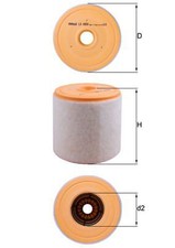 MAHLE LX4959 Air Filter Insert 160mm Outer Diameter Fits Audi A6 A6 Allroad A7