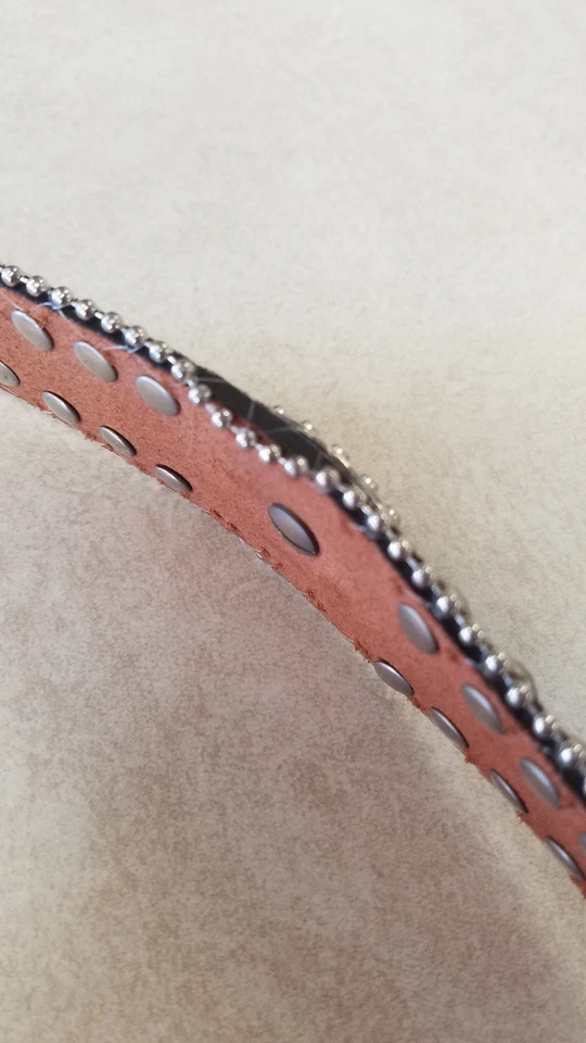 Blazin Roxx Western Pink Camo Rhinestone Womens Belt w/Conchos N3512230 Small - Image 3 of 4