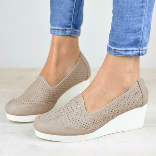 flats with hidden wedge heel