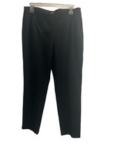 TALBOTS REFINED BI-STRETCH SIDE-ZIP STRAIGHT-LEG BLACK SZ 10P PANTS