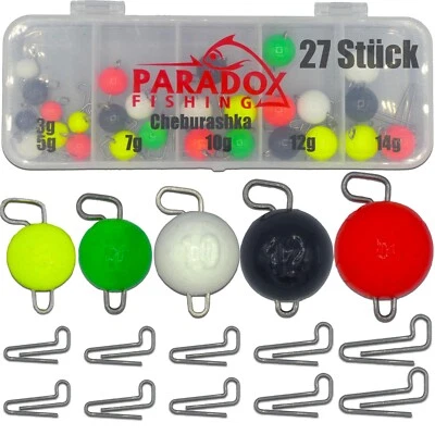 Paradox Fishing Cheburashka Blei Set 27 Stück 3g/5g/7g/10g/12g/14g Dropshot Blei