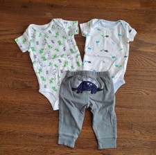 Boys 3M CARTERS 3 Piece Dino Set
