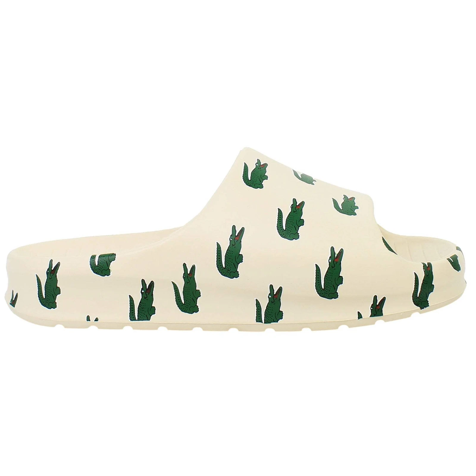 Lacoste Serve Slide 2.0 223 3 SMA Slip-On Beige Synthetic Mens Sliders 746CMA