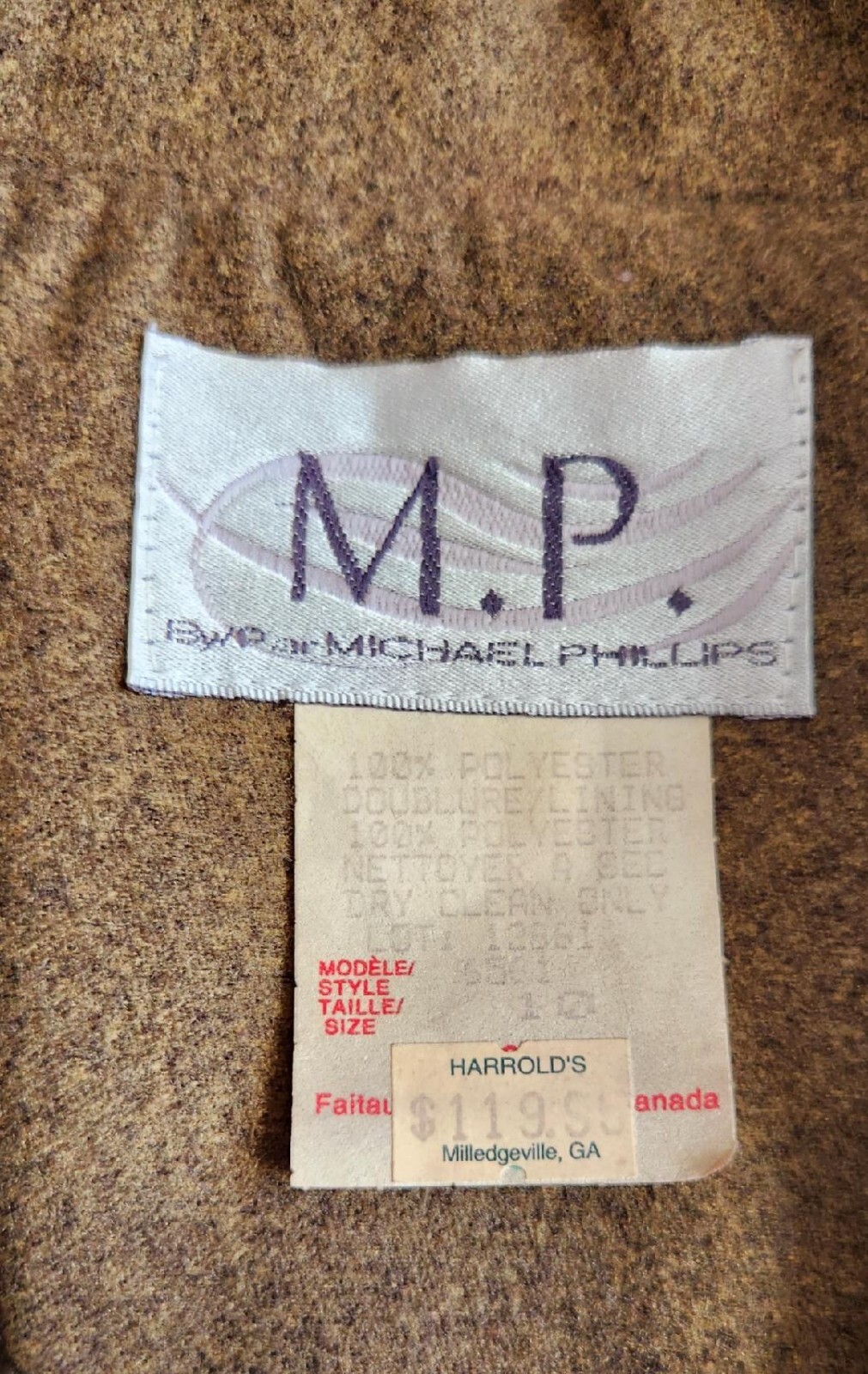 M.P. Michael Phillips button front lined jacket F… - image 3