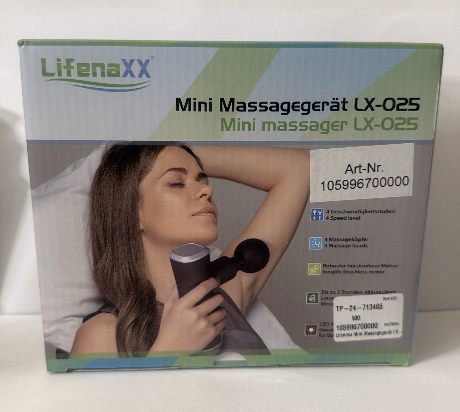 Technaxx Lifenaxx LX-025 Mini Massagegerät schwarz/silber Vibrationsmassage