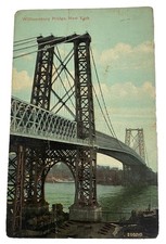 Vintage 1910s Postcard ~ Williamsburg Bridge from Below ~ New York  City NY NYC