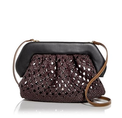 Themoire Bios Straw Crossbody Bag - Black