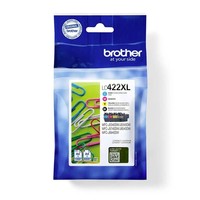 Brother Druckerpatrone LC-422XLVAL Original Kombi-Pack Schwarz, Cyan, Magenta,