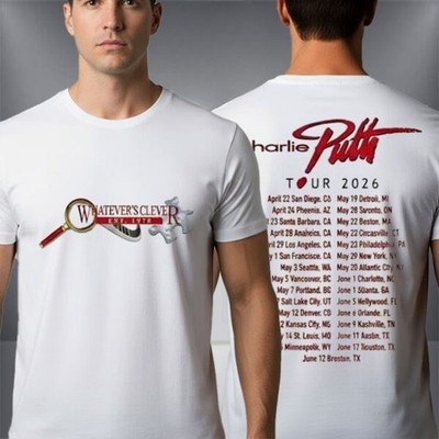 Charlie Puth Whatever s Clever 2026 Tour T-Shirt Dates Two Sided Tee