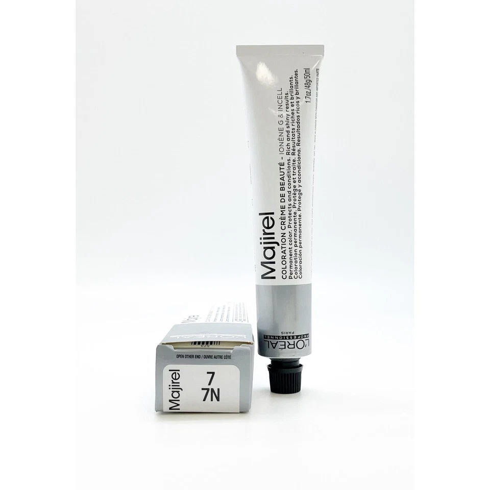 Color de cabello L'oreal Majirel color crema - 7/7n rubio oscuro 2 oz/paquete puede variar Foto 3 de 3