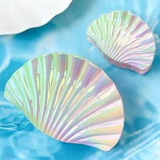 2 Pack Shell Claw Clips Acrylic Seashell Hair Accessories for Women Girls