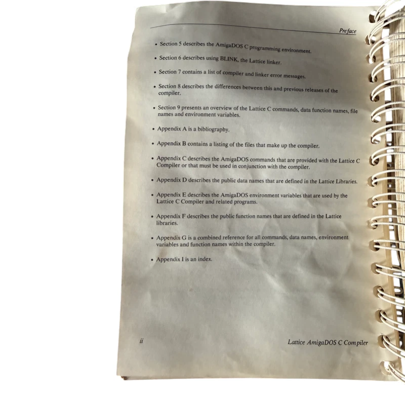 Lattice C Compiler Manual - Software for Amiga - Vintage Programming Book - Image 3 of 4