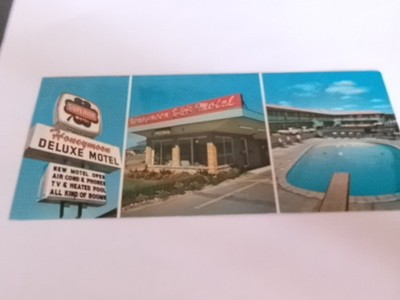 NIAGARA FALLS, N.Y.-HONEYMOON DELUXE MOTEL-60'S MULTIVIEW POSTCARD-B FURA OWNER