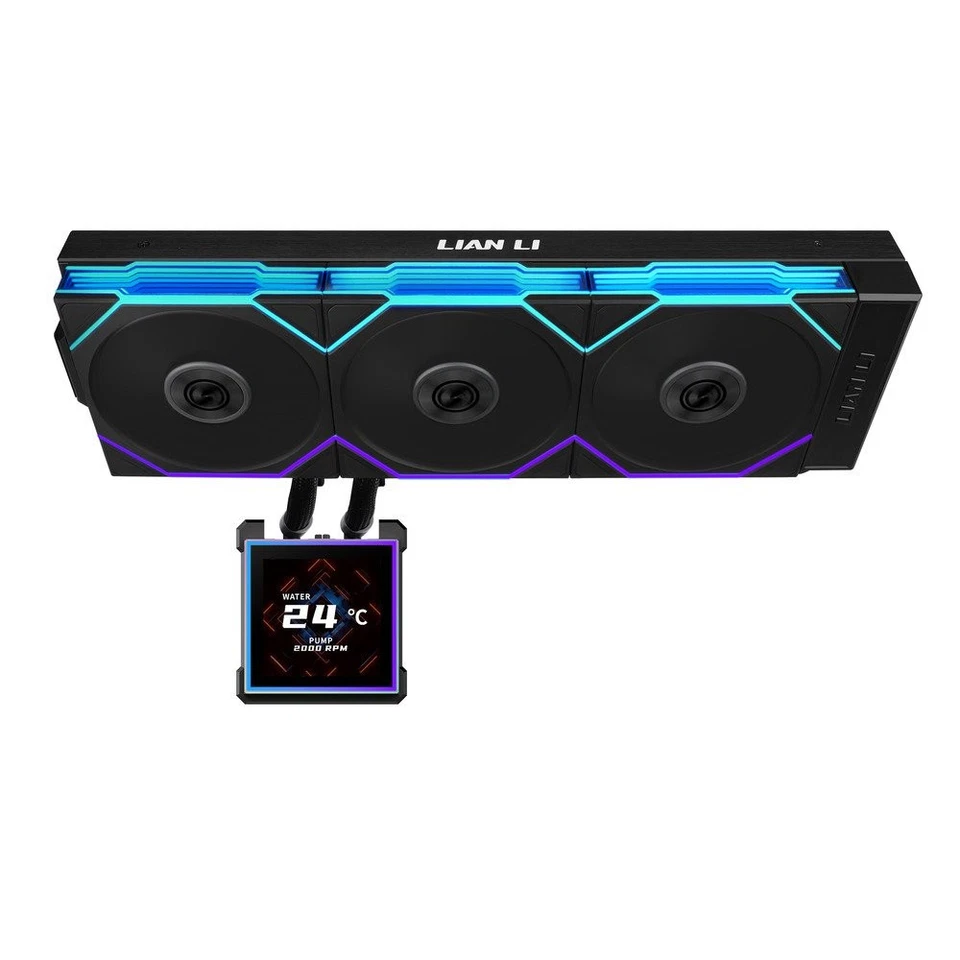 LIAN-LI Hydroshift II LCD-S 360 TL HS2LCDS36TB CPU Cooler 360mm AIO 3x 120 RGB B - Image 2 of 4