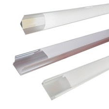 100CM 200CM Led Aluminum Profile Milky Channel Holder U/V Shape for LED Strip