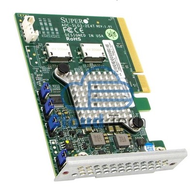 AOC-SLG3-2E4T Supermicro 2-Port 3.2GB/s PCIe Gen-3 x8 NVMe Host Bus Adapter