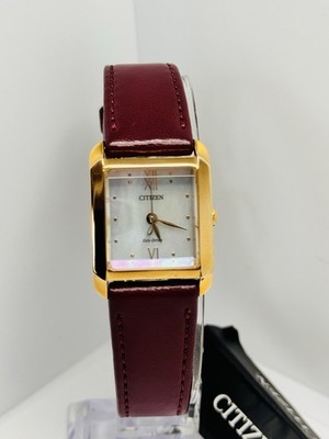 NEW Citizen Burgundy 22mm Leather Watch Citizen Eco-Drive Women main image 4