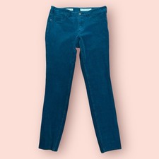 Anthropologie Pilcro  Pants Corduroy Dark Teal Cotton Stretch Boho Indie Size 29