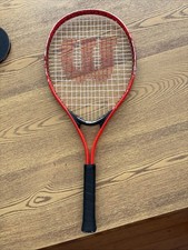 Wilson Federer 25 Inch Junior Tennis Racket Ages 9-10 - Red