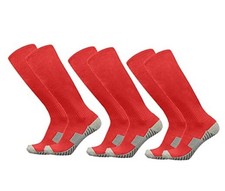 Baseball Socks 3 Pairs for Kid Youth Adult 4-20 Years Old Medium Red 3 Pairs