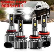 For Toyota Camry 2007-2017 4X 9005 H11 LED Headlight High & Low Beam Bulbs 8000K