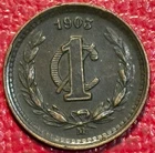 HIGH GRADE XF 1903 MEXICO MEXICAN 1 CENTAVO-NOV272