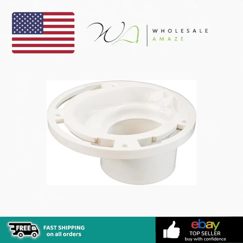3 X 4 PVC 4 Way Overall Size Closet Flange - Picture 1 of 6