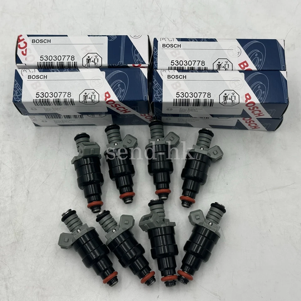 8X Inyectores de combustible Bosch 53030778 para Dodge Ram 1500 5,2 L 5,9 L V8 actualización 1996-99 Foto 2 de 4
