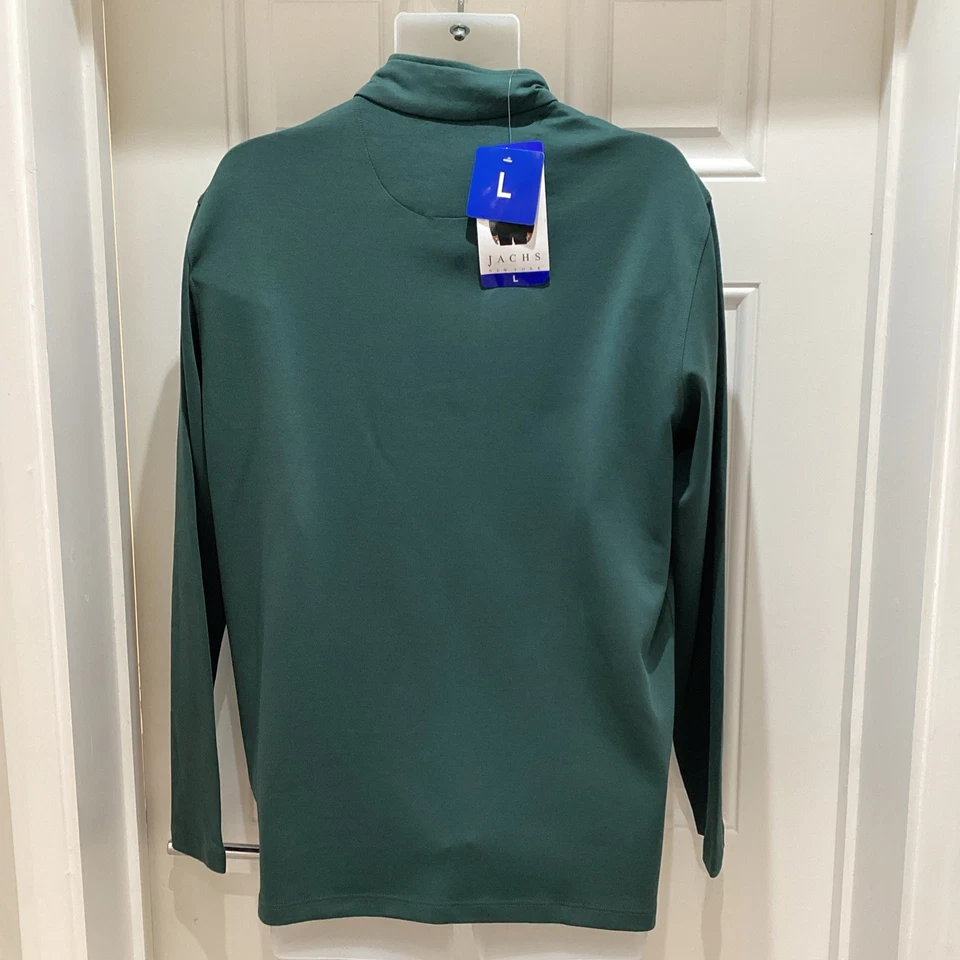 Jachs New York Men’s Mock Neck 1/4 Zip Sweater/Top - Green - Large - NWT - Image 4 of 4