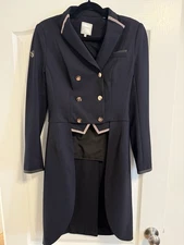 Samshield Crystal Fabric Tailcoat/Shadbelly, Black/Rose Gold, Size 36