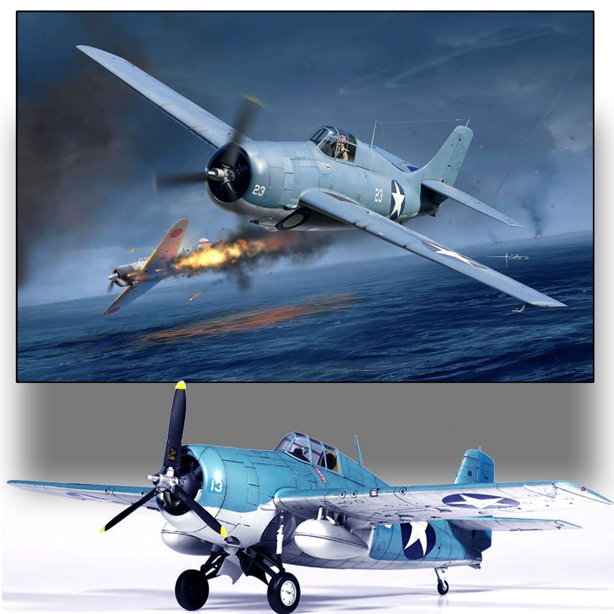 ACADEMY 12355 1/48 USN GRUMMAN F4F-4 WILDCAT 