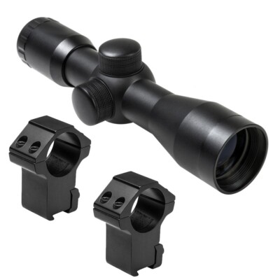 Compact 4x30 Scope + Tall Ring Mounts Fits Mossberg 702 Plinkster Henry 22 Rifle