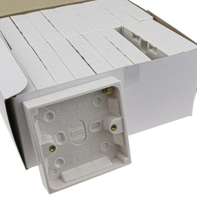 [20er Pack] Aufputz Back Box Patress Box 1 Gang 16mm Trade Pack