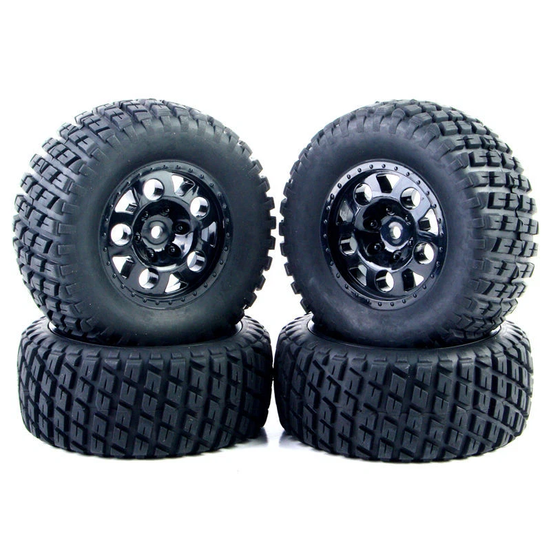 1:10 4Pcs  Short Course Truck Tires Wheel Rim For RC HPI HSP Truck - Image 2 of 4