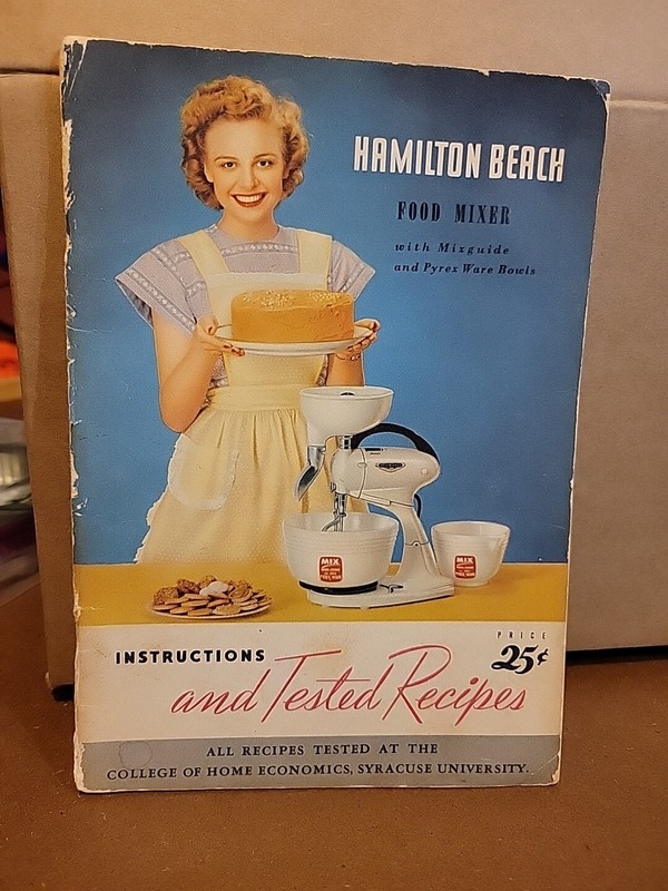 Hamilton Beach Food Mixer, Instructions Recipes Cookbook, VintagePB