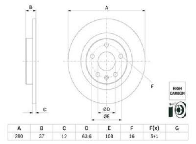 Genuine Bosch Brake Disc 0 986 479 F41 for Volvo