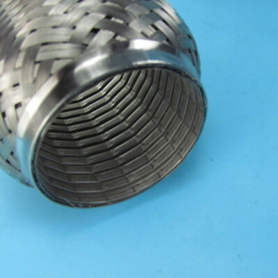 Auspuff Flexrohr Edelstahl Typ. WR Interlock Ø 50 mm x 100 Kurz 10 cm V2A