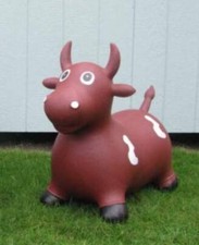 LARGER SIZE BULL OR COW Animal For Older Kids Inflatable Bouncy Hopper Toys 