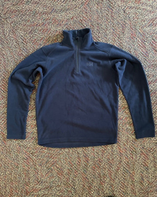 mens navy blue Helly Hansen Daybreaker 1/2 Zip fleece Polartec small gently worn