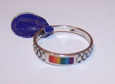 Sterling Silver RAINBOW Ring by PSCL size 10 PETER STONE with Tag