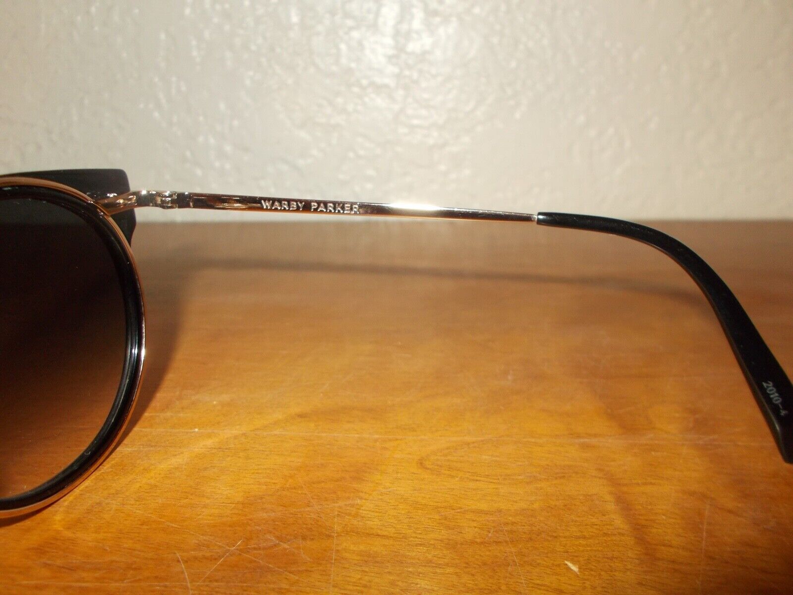 Warby Parker Cleo 7100 Black Gold Frame Gray Lens… - image 6