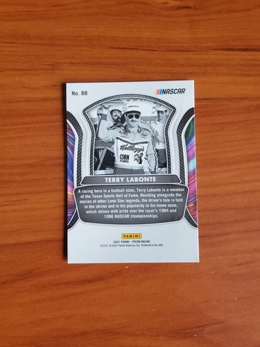 Terry Labonte - 2021 Panini Prizm Racing NASCAR Legends #88 - FREE SHIPPING - Picture 2 of 2