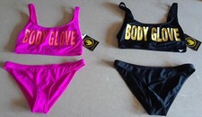 NWT LADIES XS BODY GLOVE 2 PIECE BIKINI SWIMSUIT PICK COLOR PINK OR BLACK