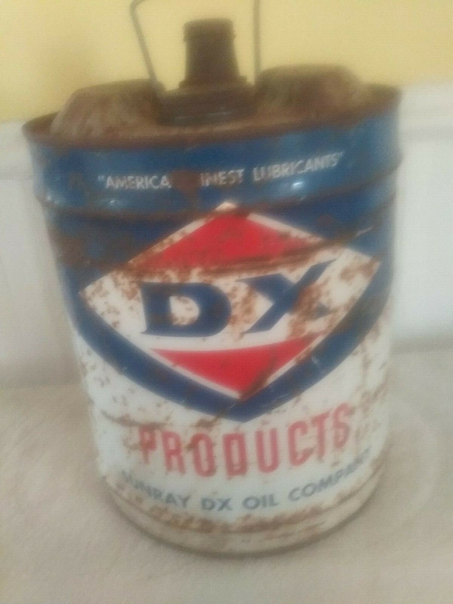 Early 1960's Vintage D-X MOTOR OIL Old 5 gallon Tin Oil Can | eBay