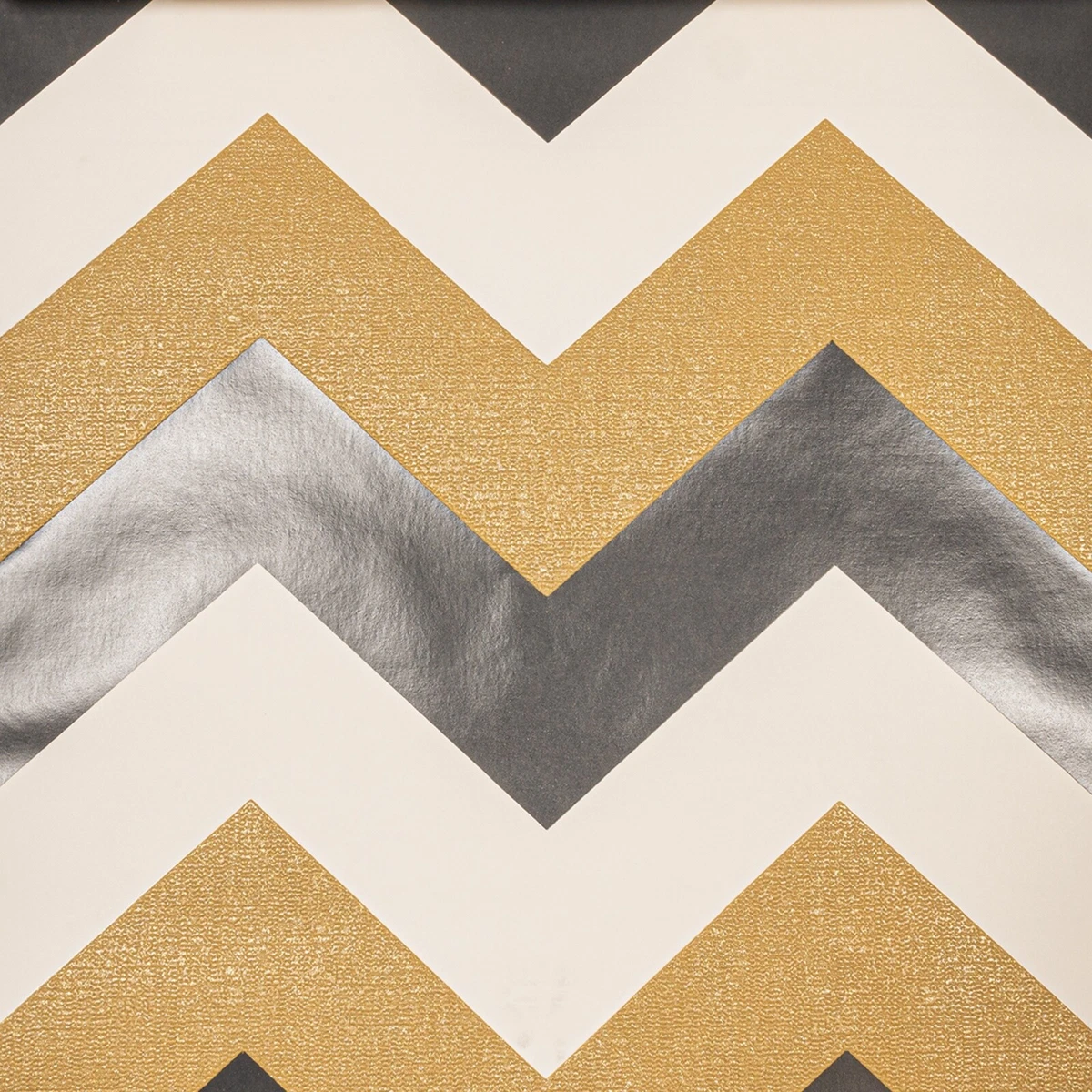 Navy Glitter Chevron Wallpaper